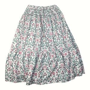 Abercrombie & Fitch Women’s Large Tall Floral Lined Tiered Ruffle Maxi Skirt